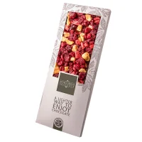 شوکودی پلاس تلخ 70 درصد انبه و شاه توت و رزبری و توت فرنگی محمد ساعدی نیا 110 گرمی