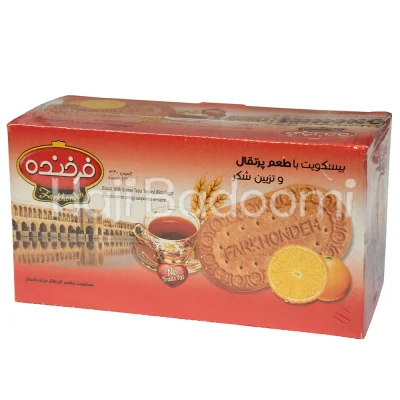 بیسکویت با طعم پرتقال و تزیین شکر فرخنده 900 گرم