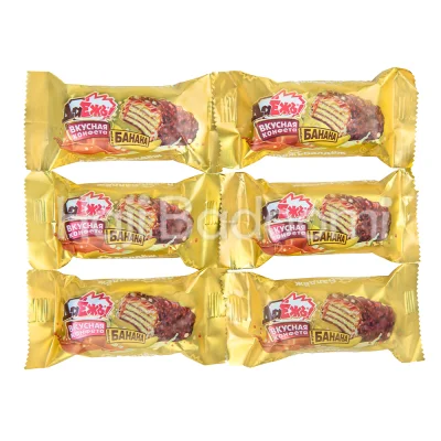 ویفر پروتئینی اسن روسی طعم موز و کارامل