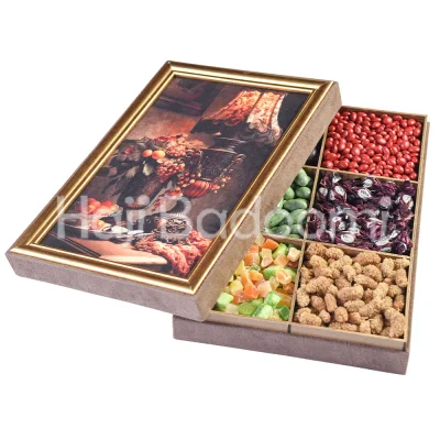 باکس پذیرایی عصرانه طرح مخمل روشنا 1200 گرمی