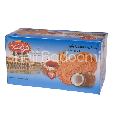بیسکویت با طعم نارگیل و تزیین شکر فرخنده 900 گرم