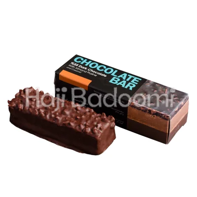 شکلات بار تلخ پرالین بادام ساعدی نیا 58 گرم