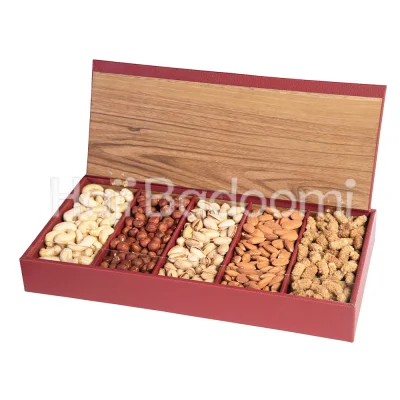 باکس آجیل طرح چرم سروناز 1200گرم