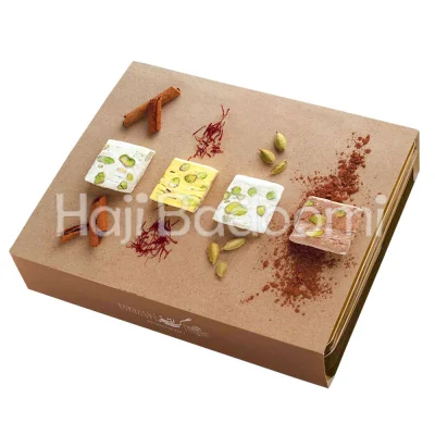 گز محمد ساعدی نیا لقمه ای 25 درصد مغز پسته میکس طرح نفیس 660 گرمی