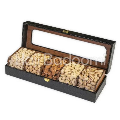 باکس آجیل چرمی مدل افرا 1500 گرمی