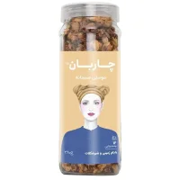 موسلی بادام زمینی و شیرشکلات شیشه‌ای چاربان 380 گرم