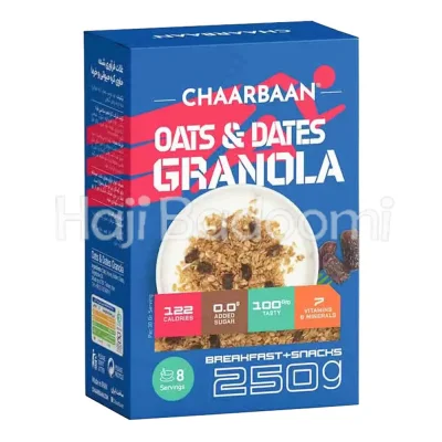 گرانولا ورزشی باکسی خرما و عسل چاربان 250 گرم