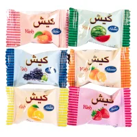 آبنبات دو سر پرس میوه ای با مغز پاستیل کیش شونیز
