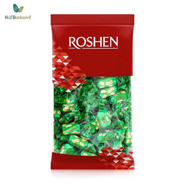 خرید آنلاین نوقای سبز روشن با روکش بادام زمینی و کارامل