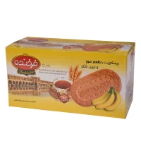 بیسکوییت با طعم موز و تزیین شکر فرخنده 900 گرم
