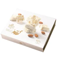 گز محمد ساعدی نیا لقمه ای 40 درصد مغز بادام طرح نفیس  700 گرمی