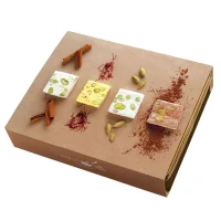 گز محمد ساعدی نیا لقمه ای 25 درصد مغز پسته میکس طرح نفیس 660 گرمی