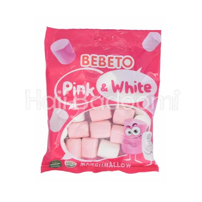 مارشمالو ببتو صورتی و سفید 135 گرمی
