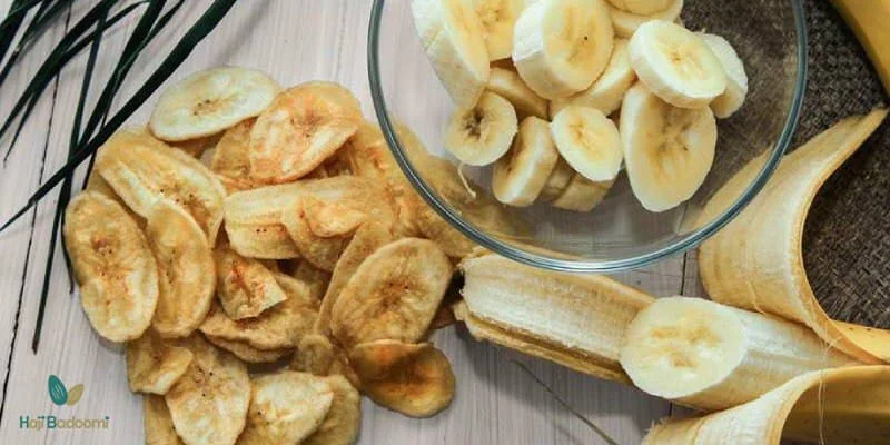 موز خشک درجه یک باید طلایی رنگ باشد