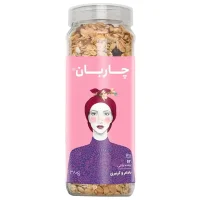 موسلی بادام و کرنبری شیشه‌ای چاربان 380 گرم