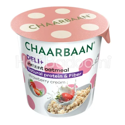 اوتمیل با طعم توت‌ فرنگی خامه چاربان 55 گرم