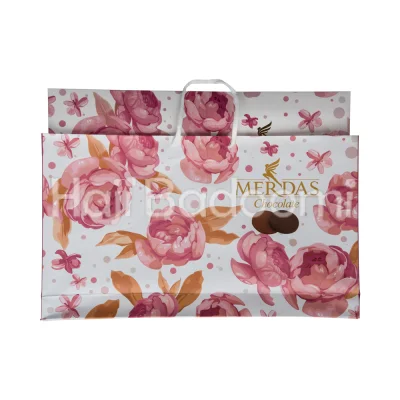 شکلات کادویی ترافل مرداس طرح گل صورتی